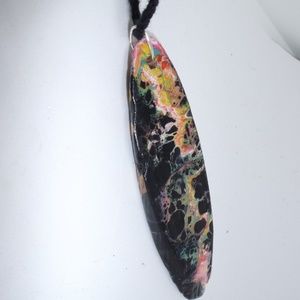 Midnight Hawaiian Punch Driftwood Necklace